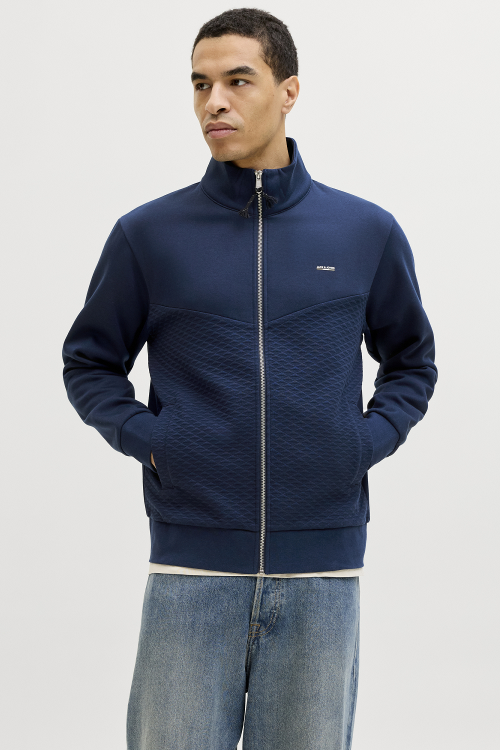 JACK&JONES Heren Sweat Vest Frankie Donkerblauw  - Afbeelding 2