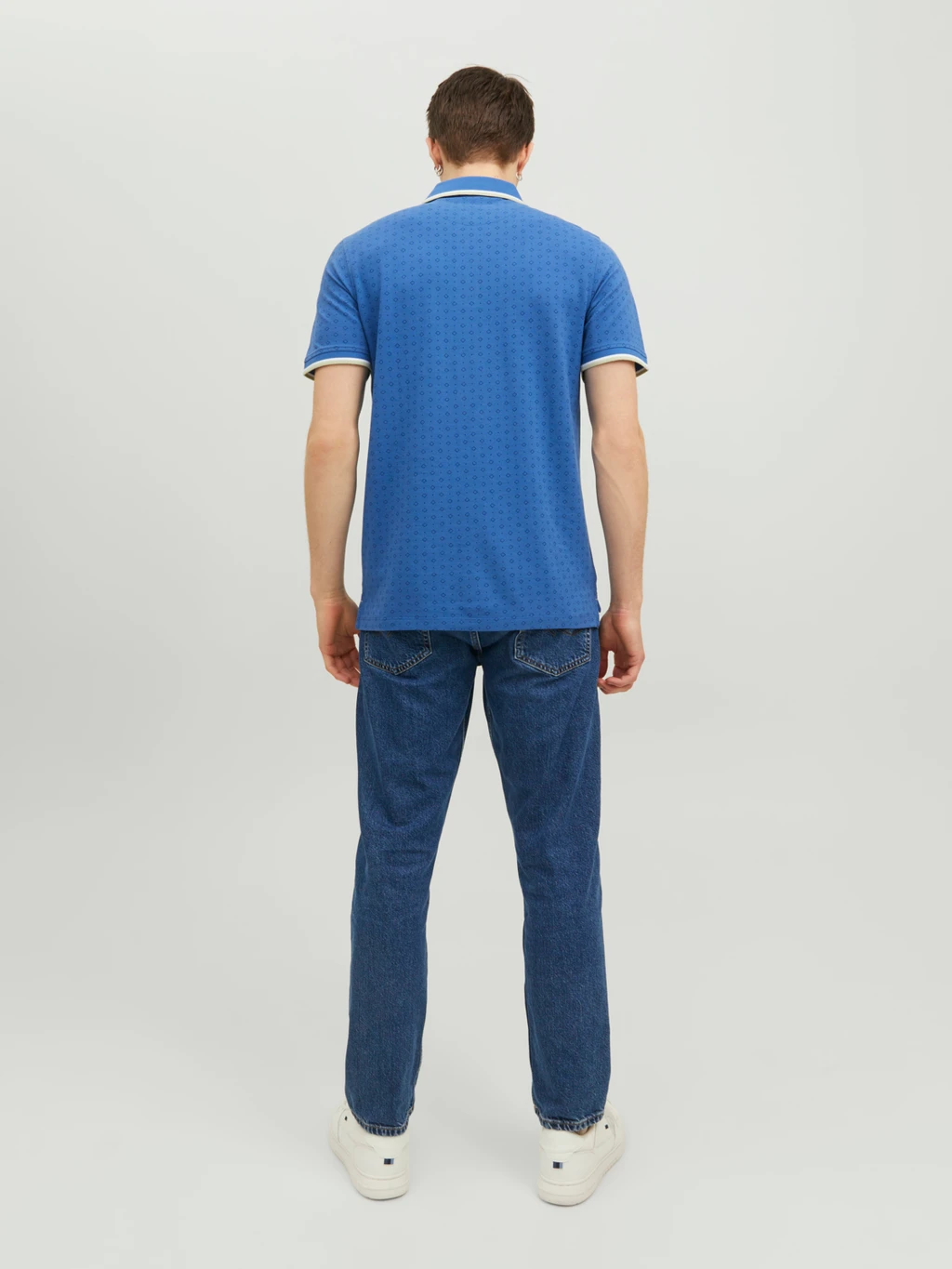 JACK&JONES Poloshirt Paulos Play Print Bright Cobalt  - Afbeelding 3