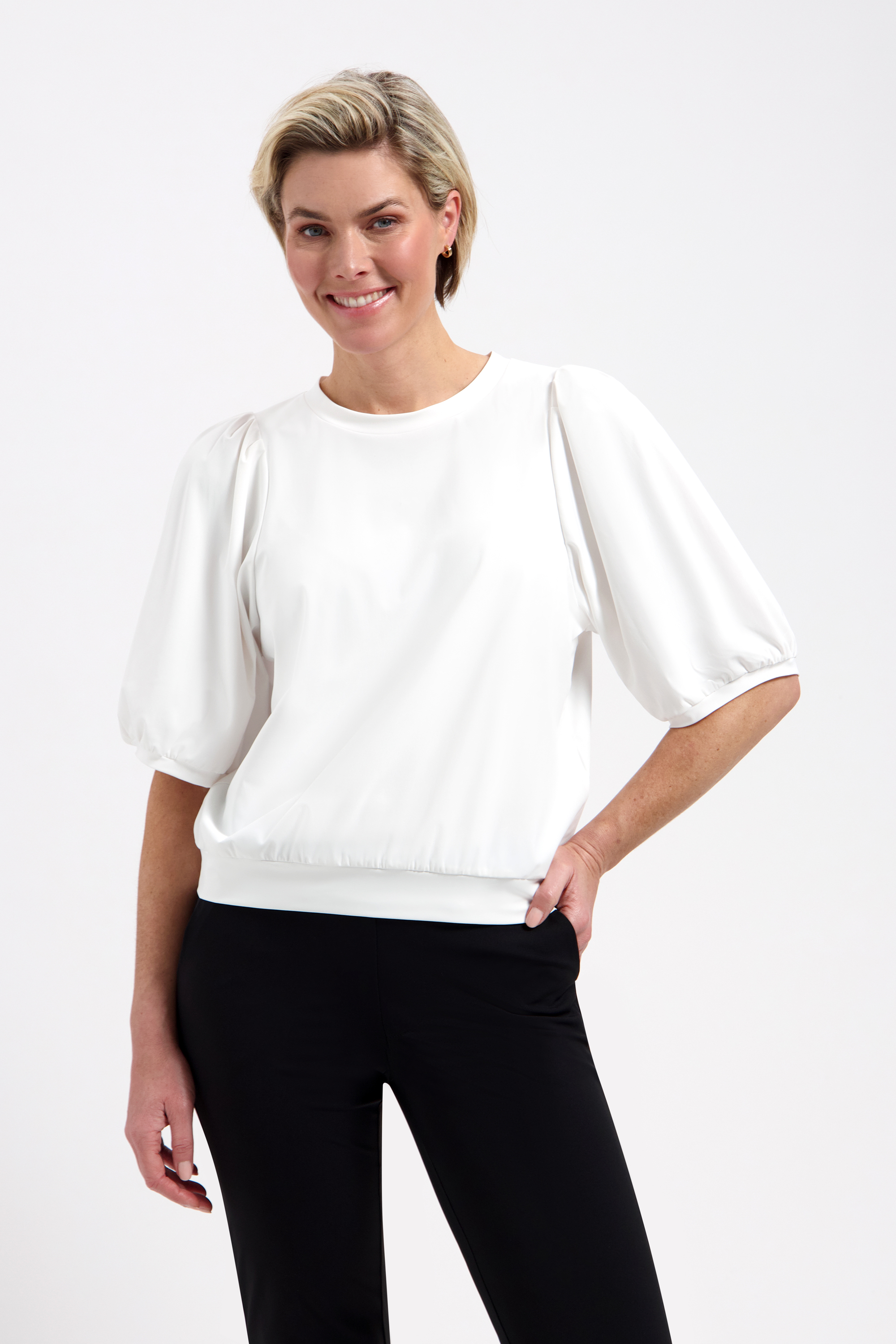 LADY DAY Dames Top Amie Simple White
