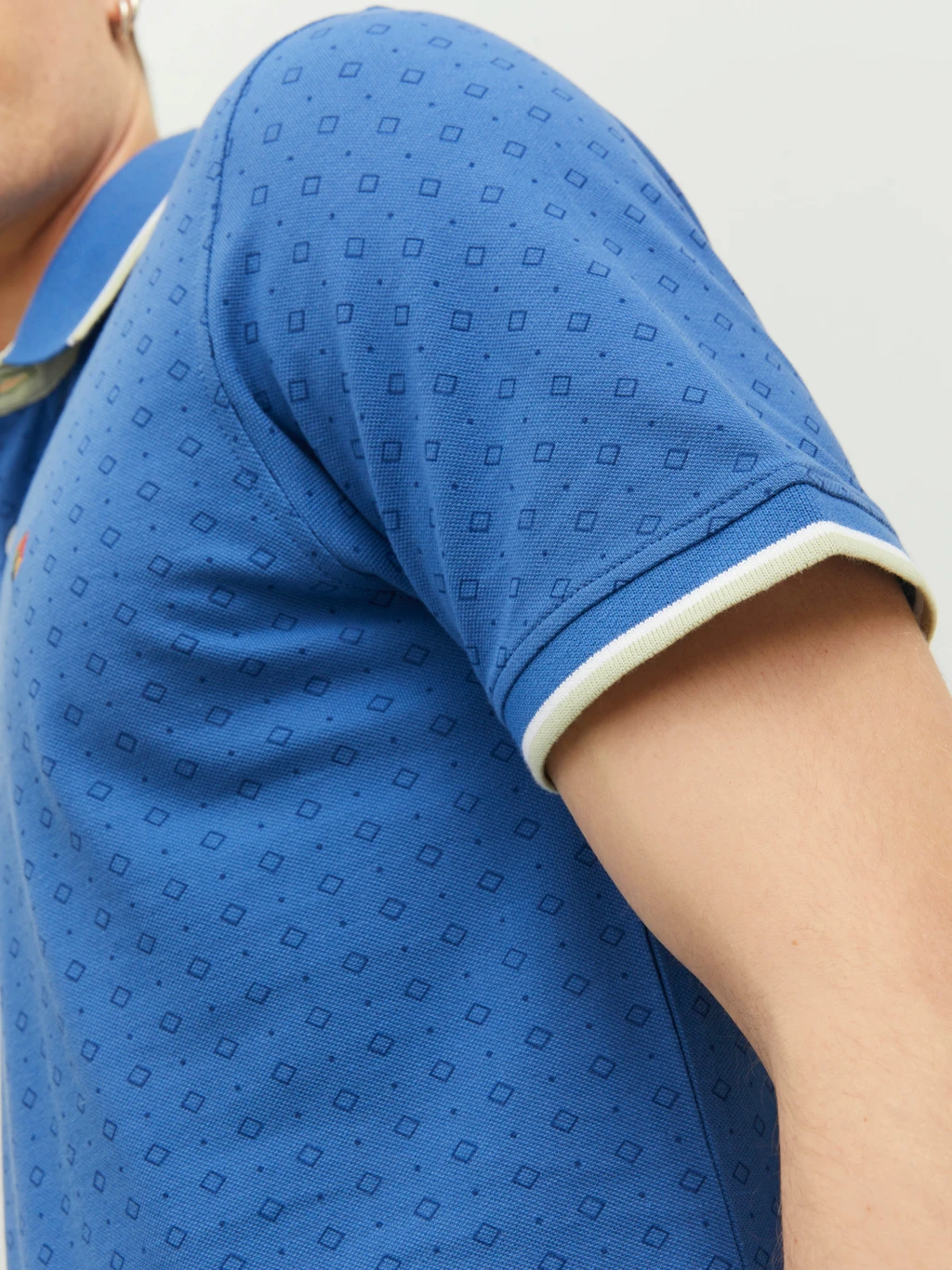 JACK&JONES Poloshirt Paulos Play Print Bright Cobalt  - Afbeelding 4