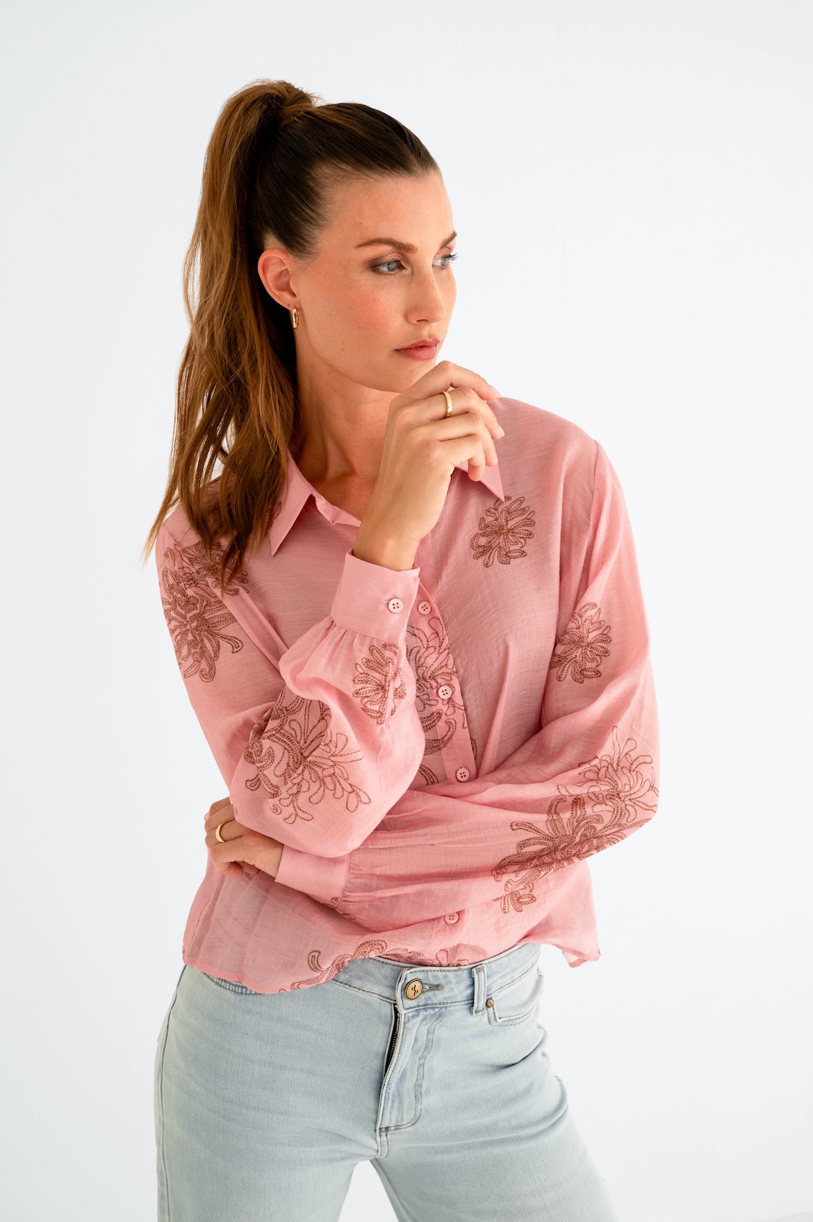 MAICAZZ Dames Blouse Lilo Mellow Roze 