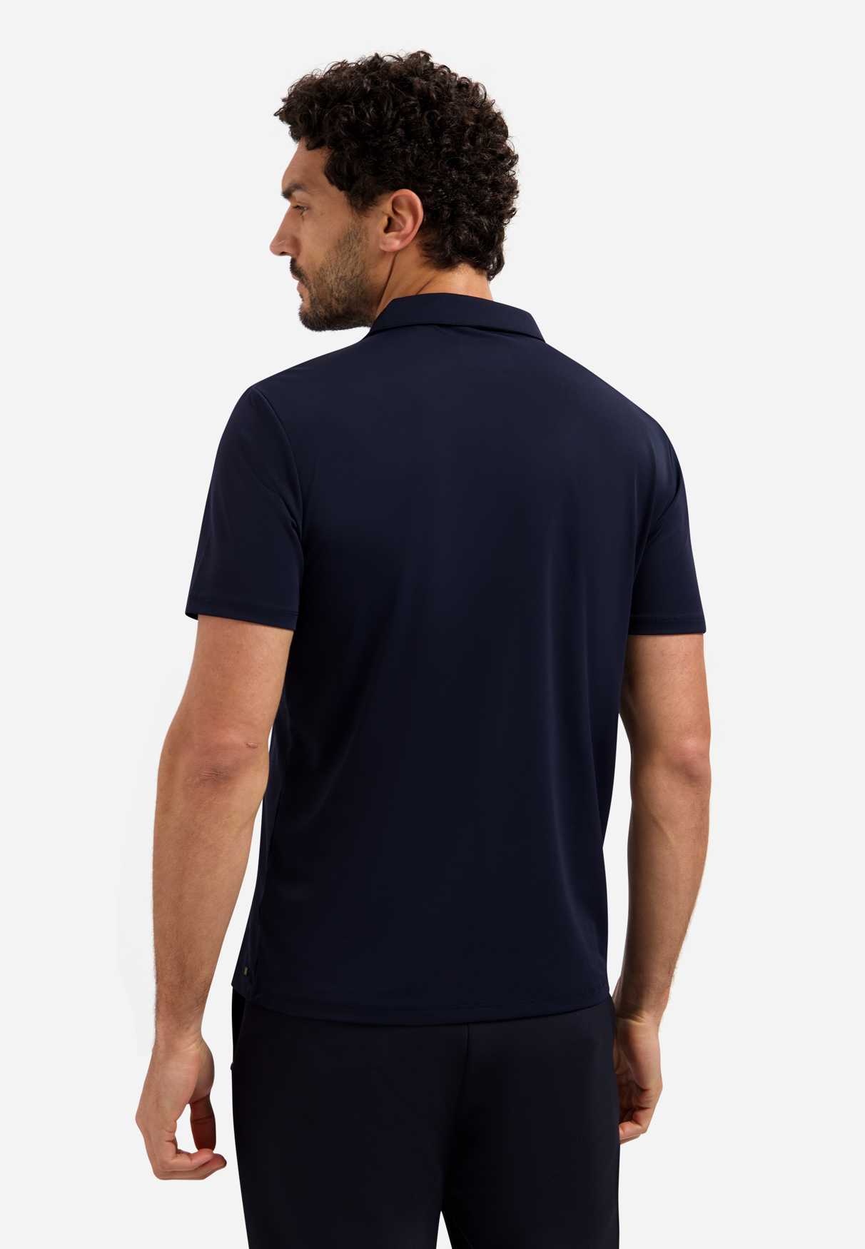 NO EXCESS Heren Poloshirt Travel Jersey Sedoc Donkerblauw  - Afbeelding 3