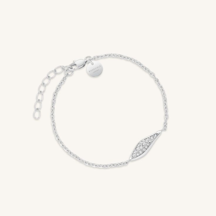 ROSEFIELD Damesarmband Pave Leaf Zilverkleur