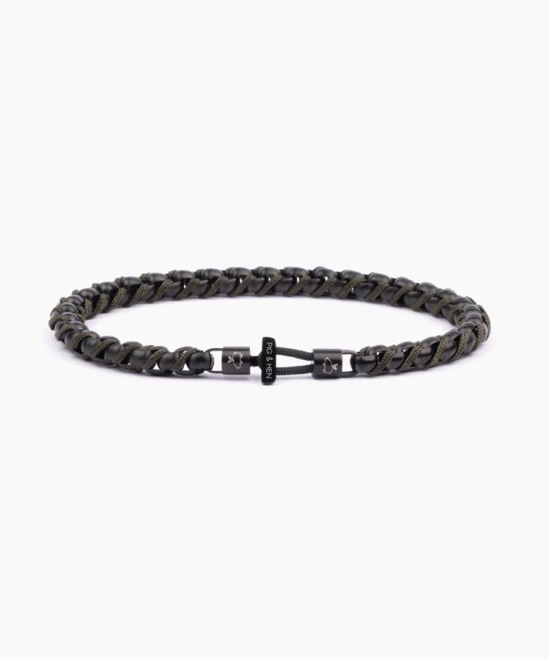 PIG&HEN Herenarmband Catena Venetian Army-Black 
