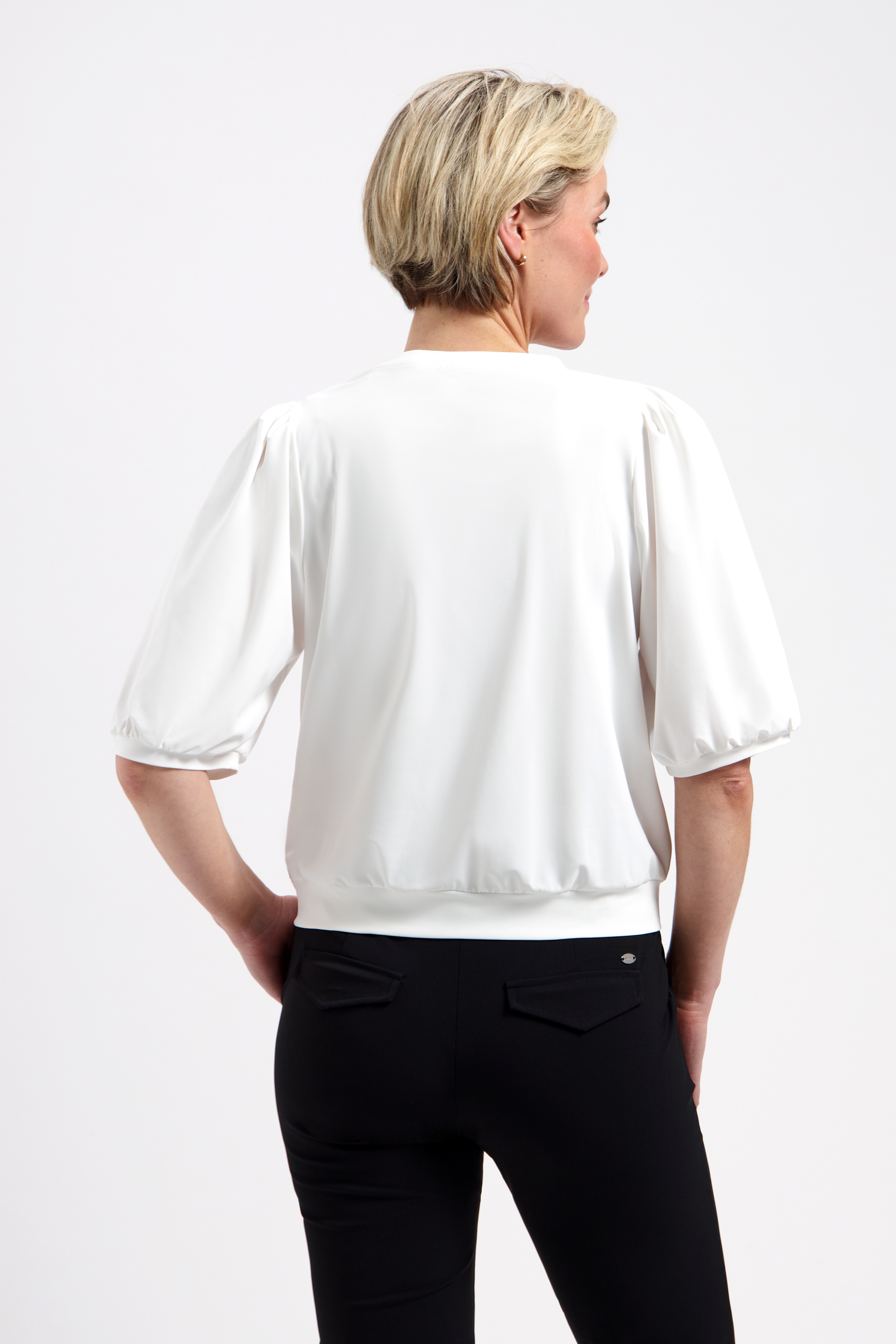 LADY DAY Dames Top Amie Simple White - Afbeelding 2