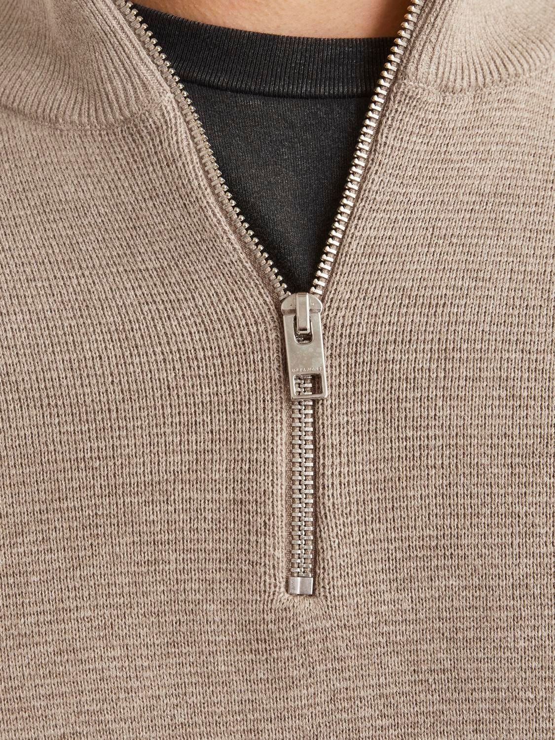 JACK&JONES Heren Trui Met Rits Milano Zandkleur  - Afbeelding 5