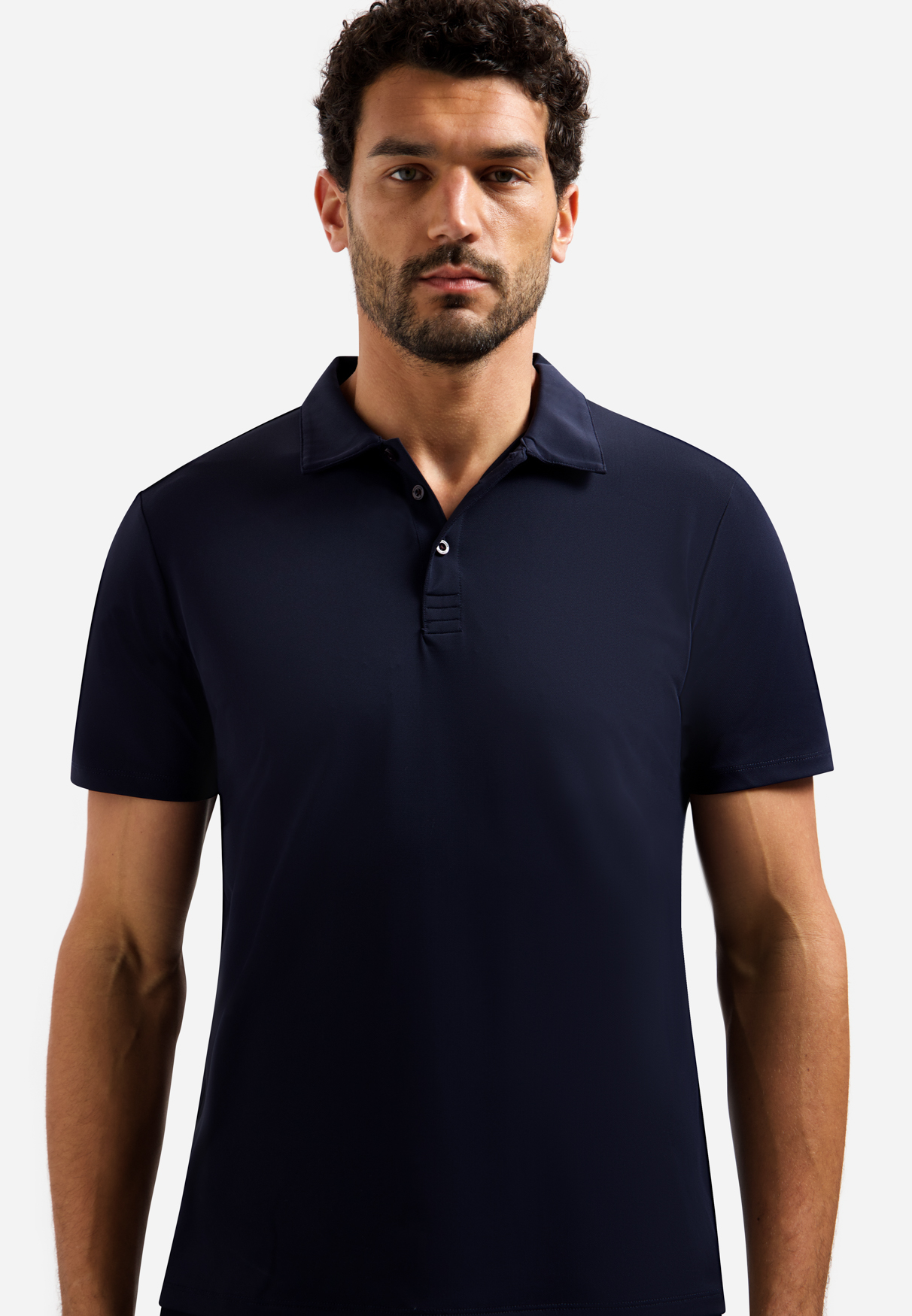 NO EXCESS Heren Poloshirt Travel Jersey Sedoc Donkerblauw  - Afbeelding 2