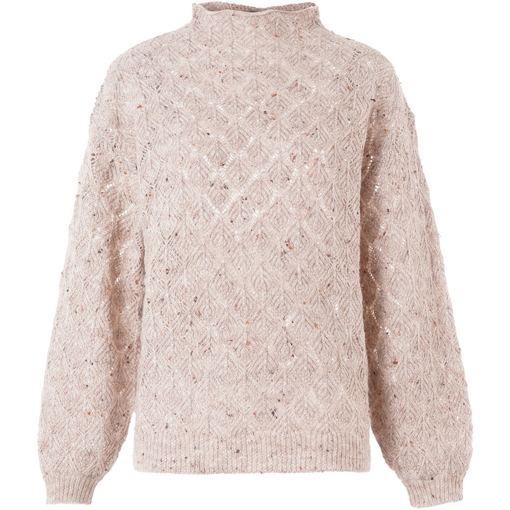 ONE TWO LUXZUZ Gebreide Dames Trui Joye Licht Taupe