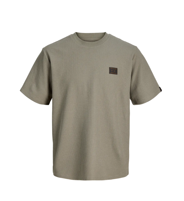 JACK & JONES Heren T-Shirt Daytona Wafelstructuur Groen 