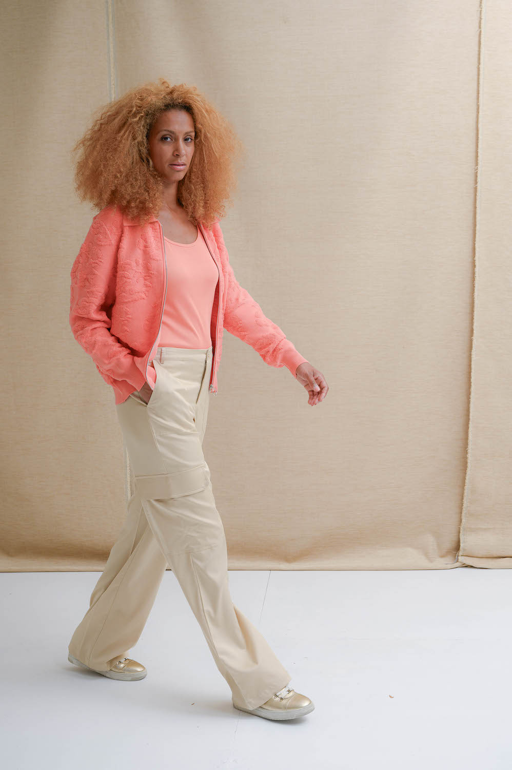 ZIZO Dames Cargo Broek Cergi Bleached Sand  - Afbeelding 4