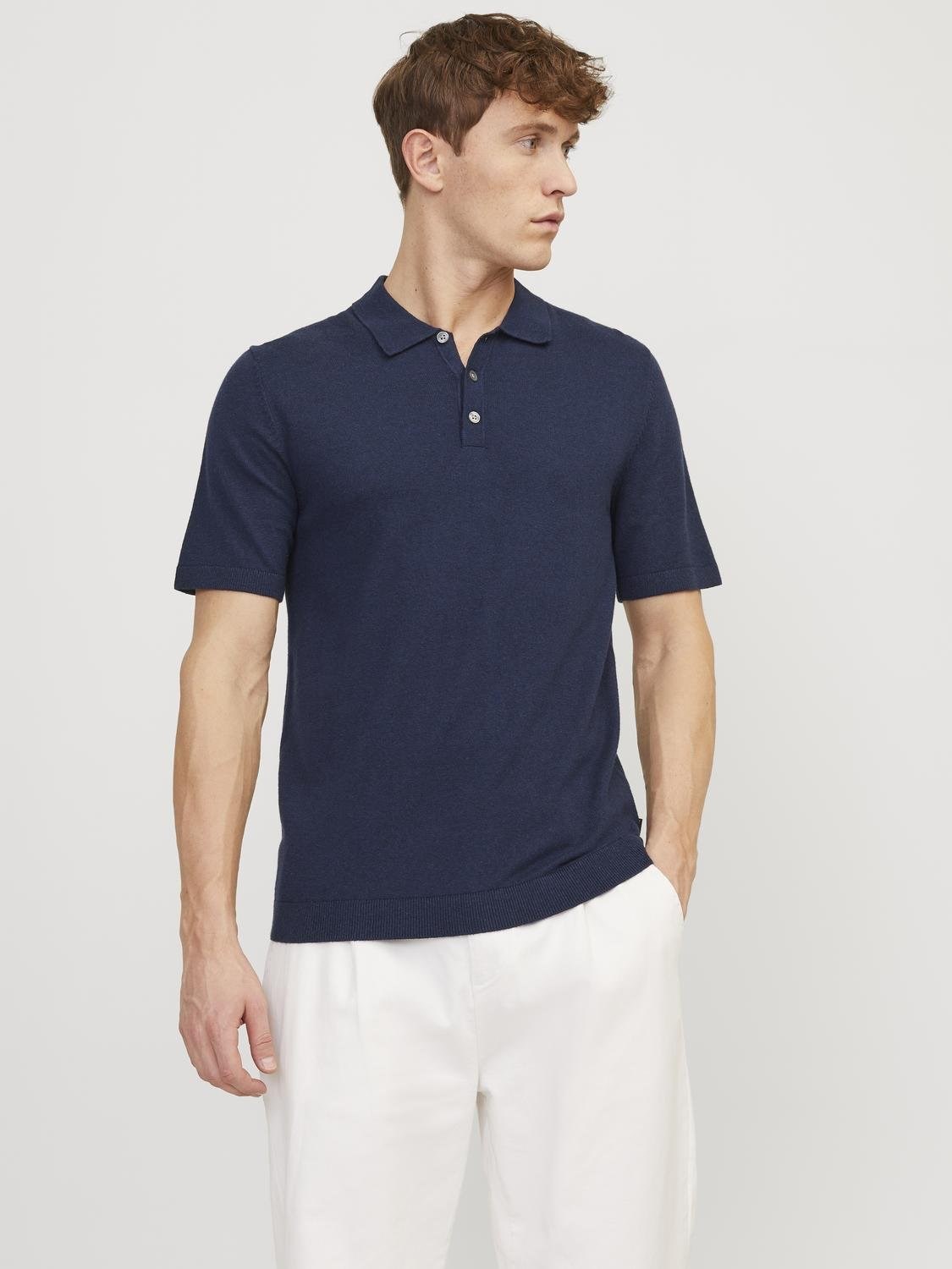 JACK&JONES Heren Poloshirt Donkerblauw  - Afbeelding 2