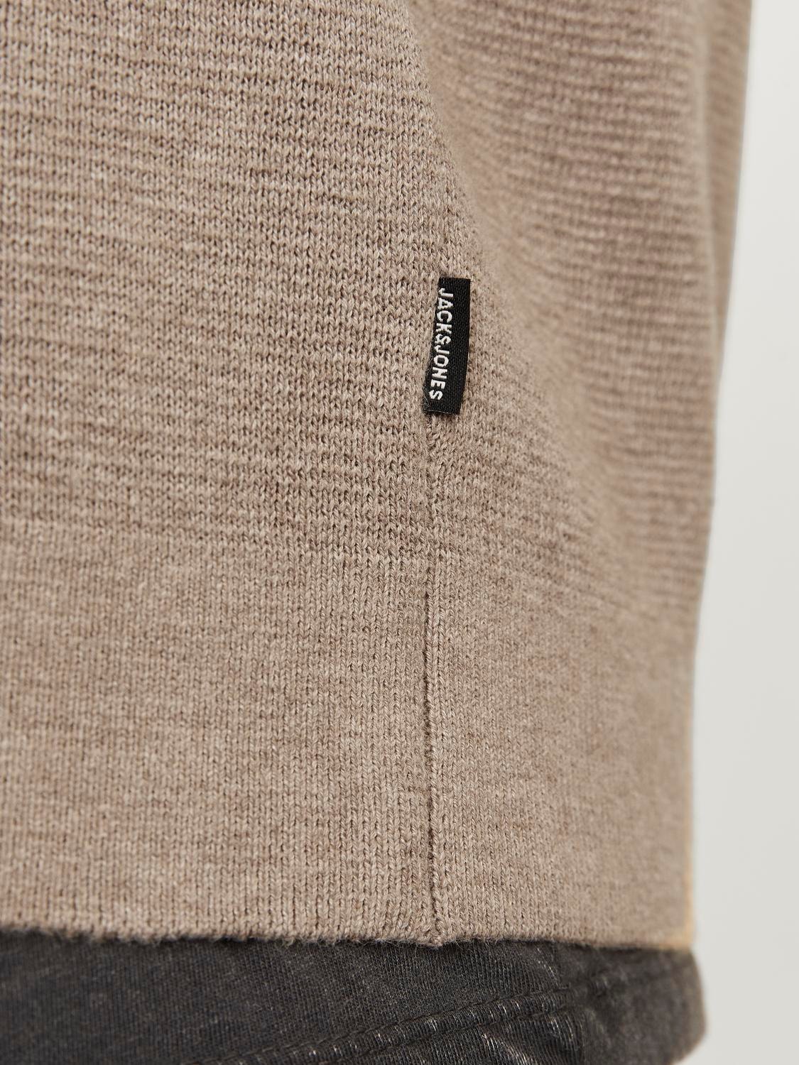 JACK&JONES Heren Trui Met Rits Milano Zandkleur  - Afbeelding 6