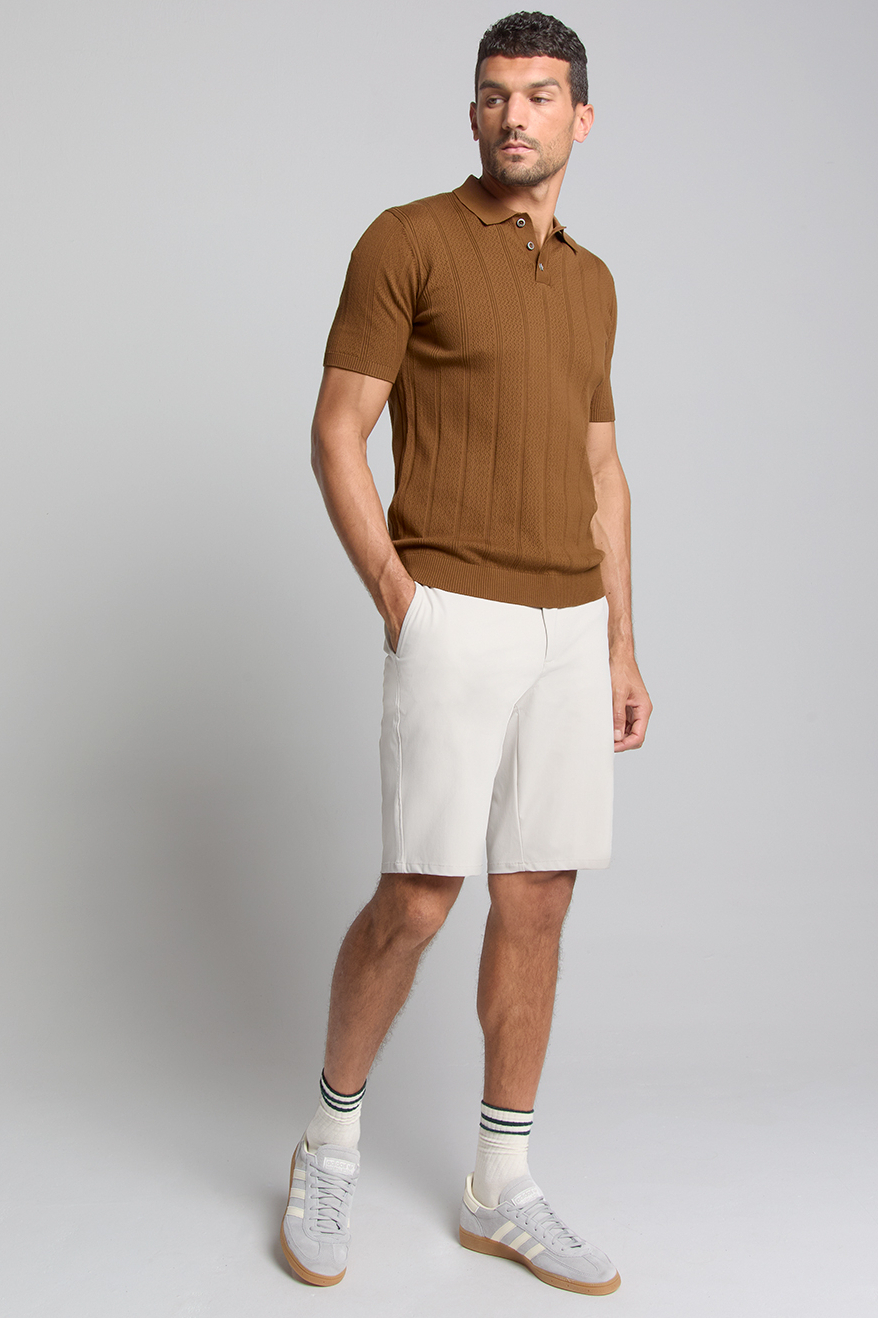 NO EXCESS Heren Travel Korte Broek Sedoc Stretch Zandkleur - Afbeelding 3