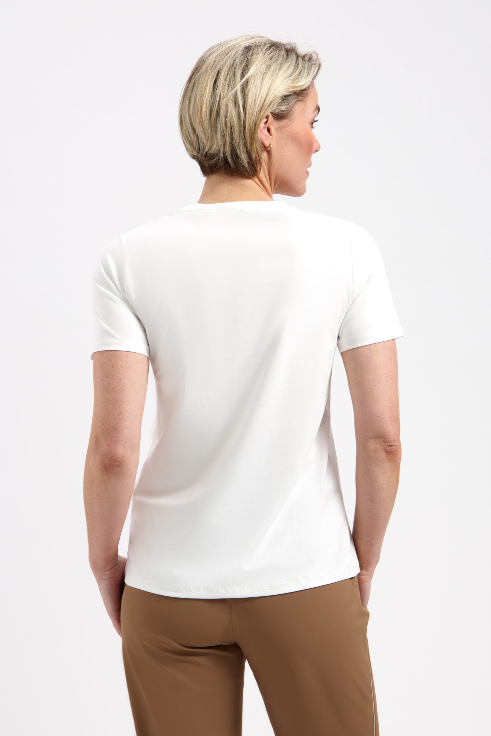 LADY DAY Dames T-Shirt Cherry Simple White - Afbeelding 2