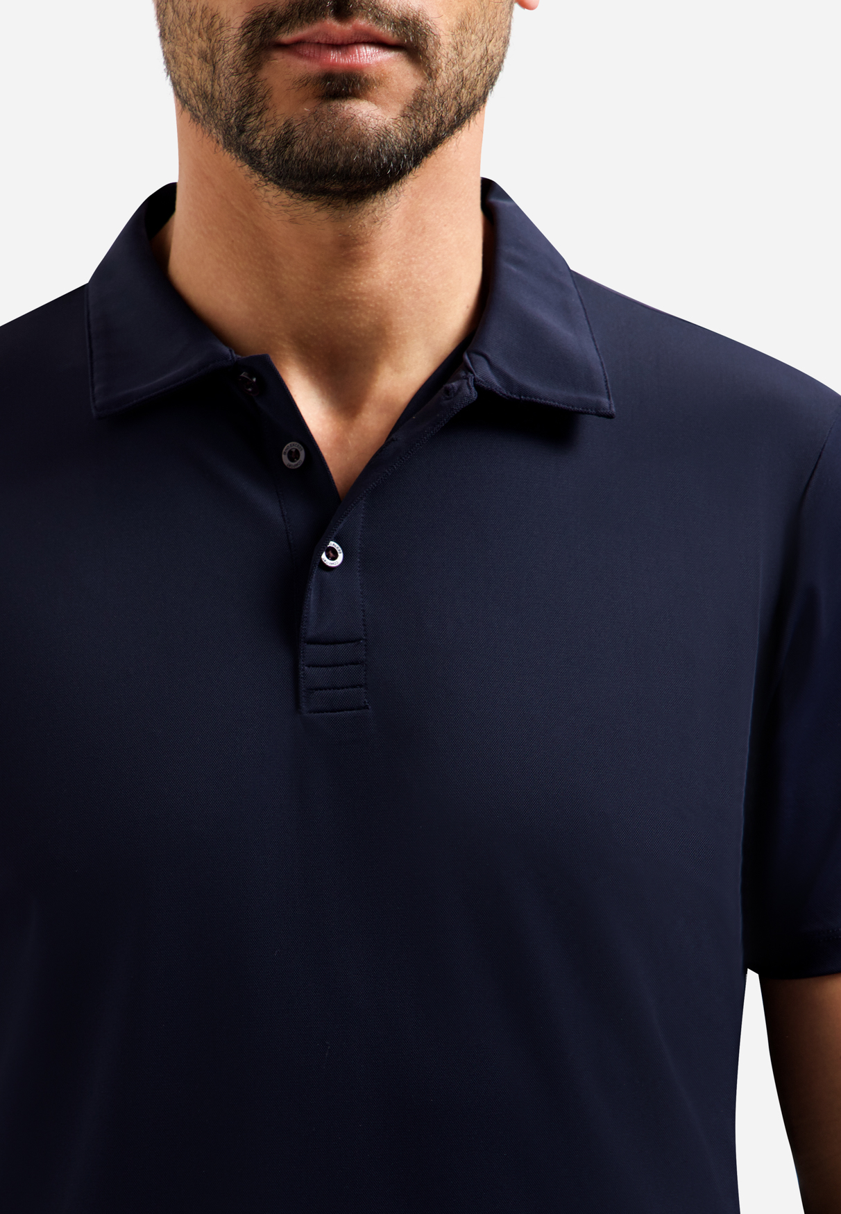NO EXCESS Heren Poloshirt Travel Jersey Sedoc Donkerblauw  - Afbeelding 4
