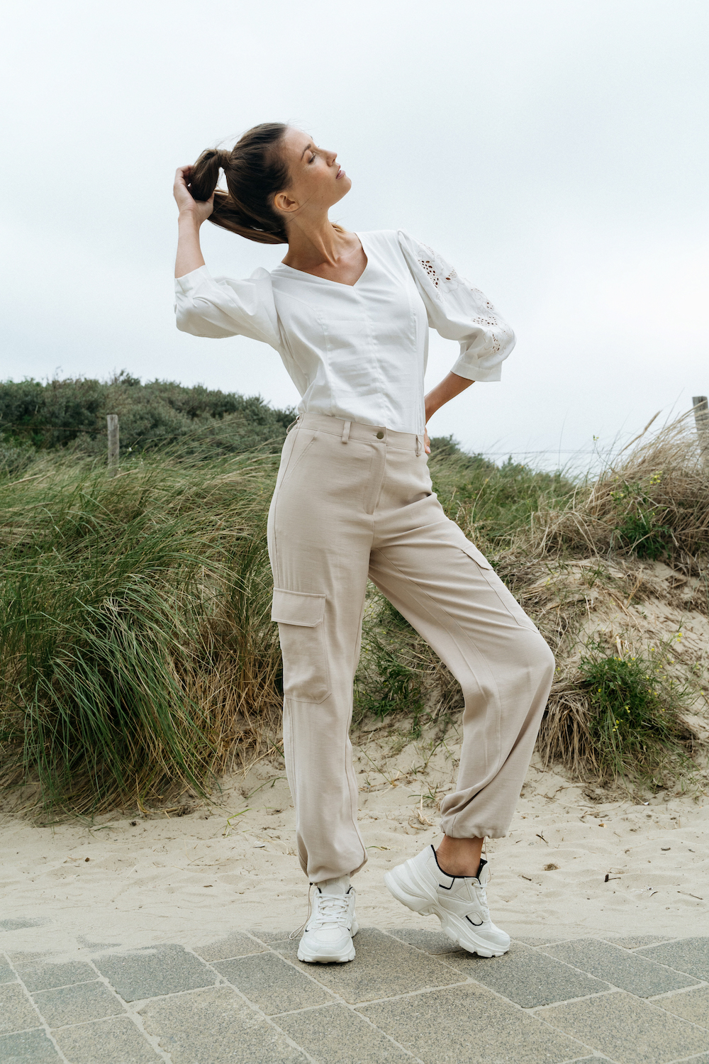 ZIZO Dames Cargo Broek Cergi Bleached Sand  - Afbeelding 5