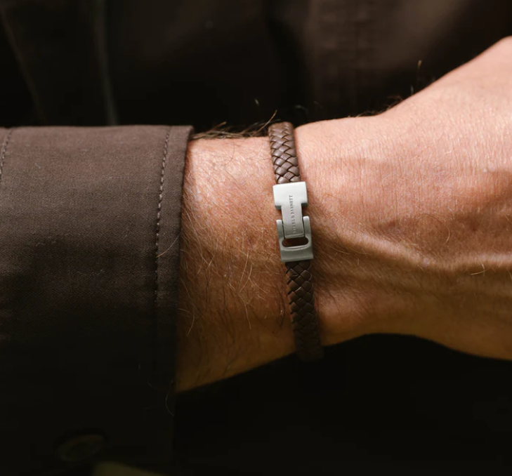 STEEL&BARNETT Herenarmband Archie Leer Bruin  - Afbeelding 2