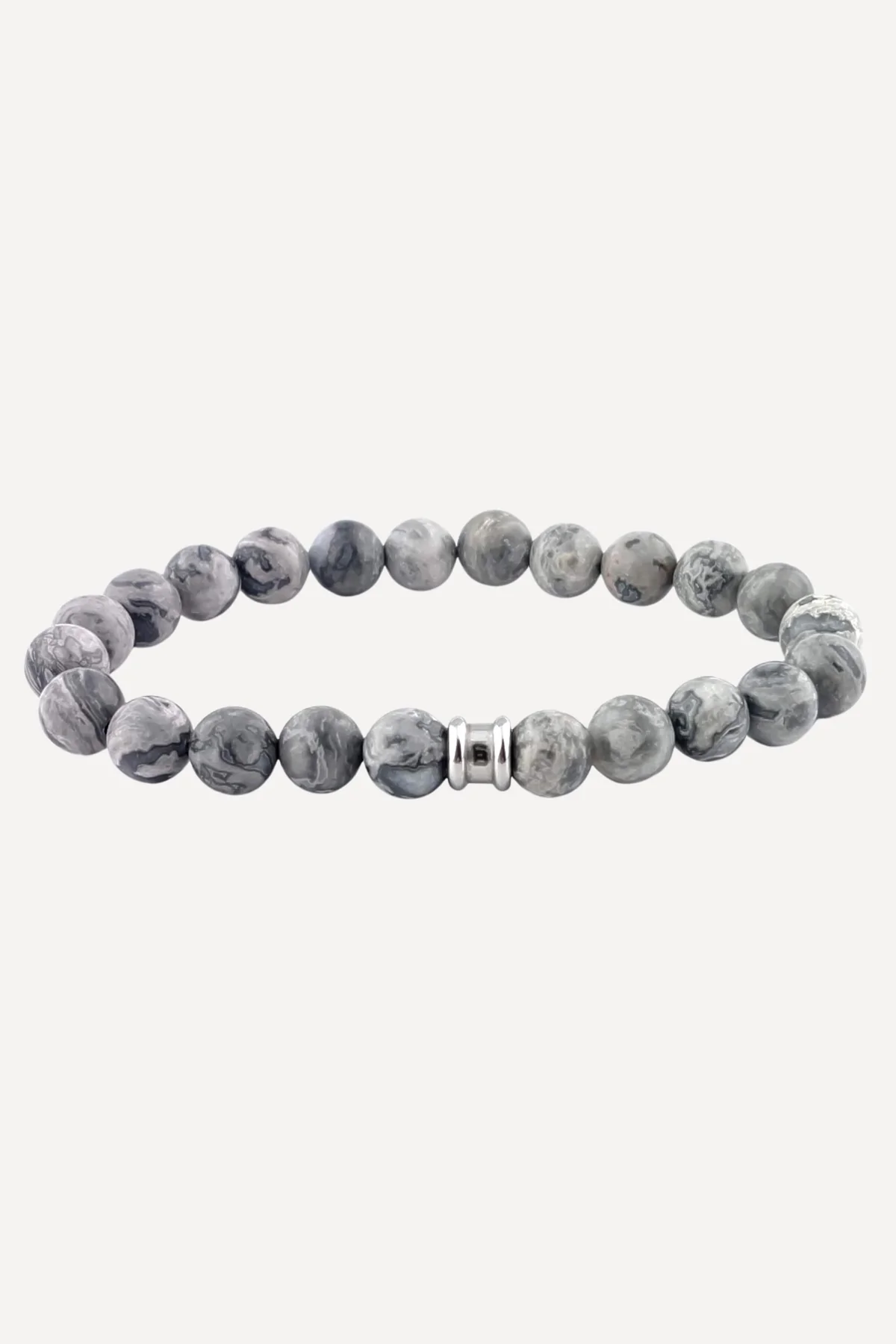 Steel&Barnett Herenarmband Stones Basic Smoky