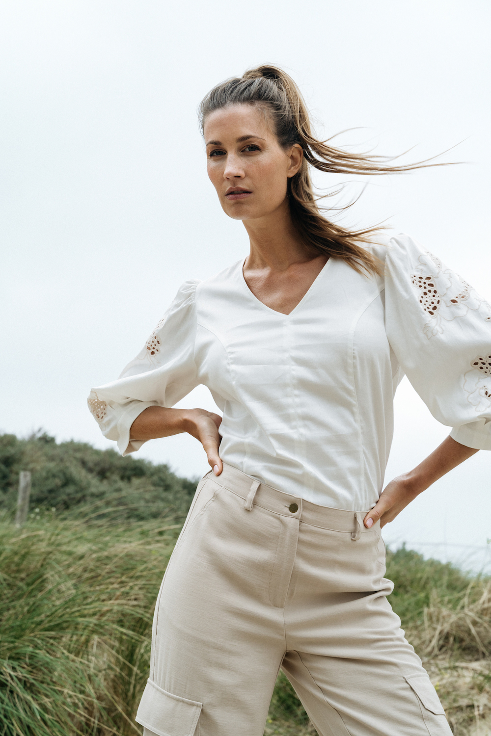 ZIZO Dames Cargo Broek Cergi Bleached Sand  - Afbeelding 6