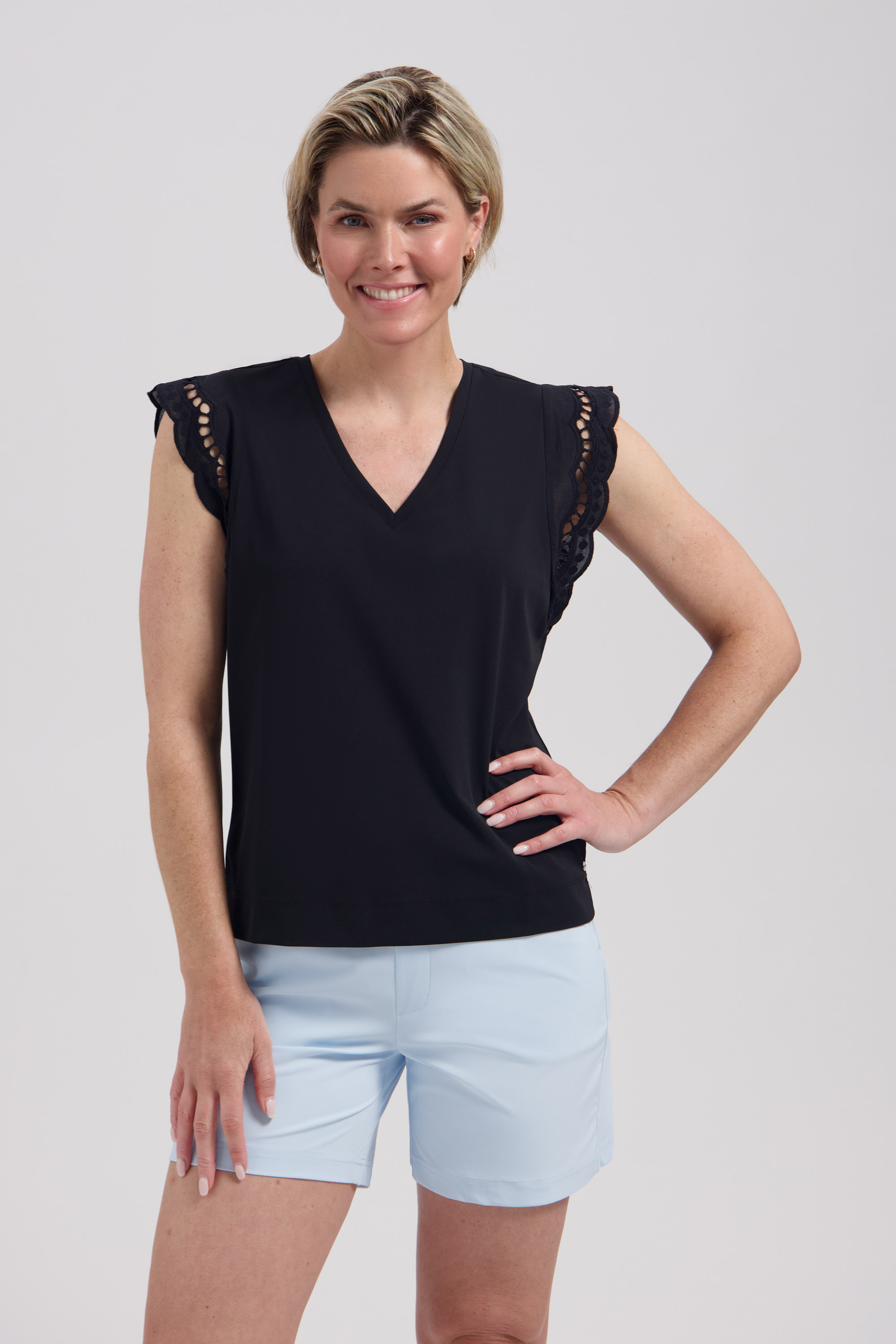 LADY DAY Travel Dames Top Lake Zwart