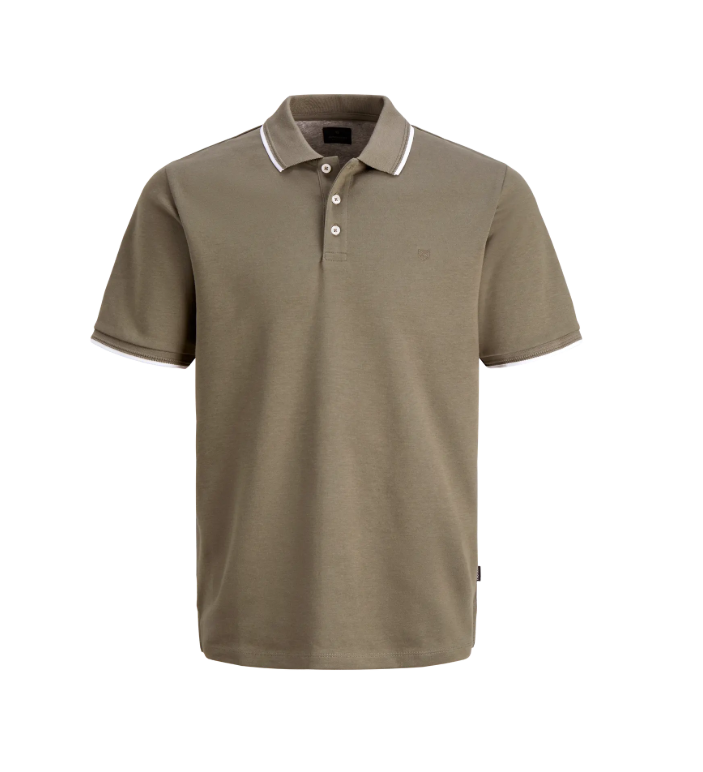 JACK & JONES Premium Heren Poloshirt Tricot Olijf Groen 