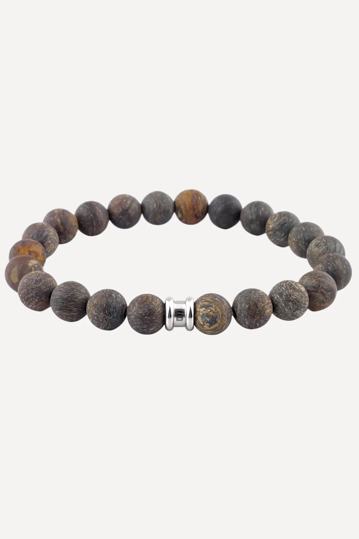 Steel&Barnett Herenarmband Stones Basic Matt Bronzite
