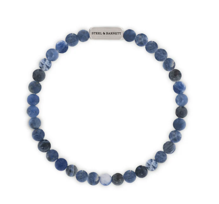 STEEL&BARNETT Herenarmband Natural Ned Mat Sodalietd 