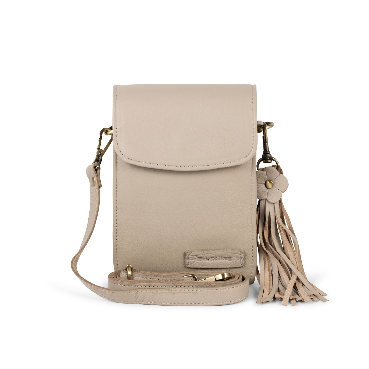 BAG2BAG Leren Crossbody Tas Bali Cream 