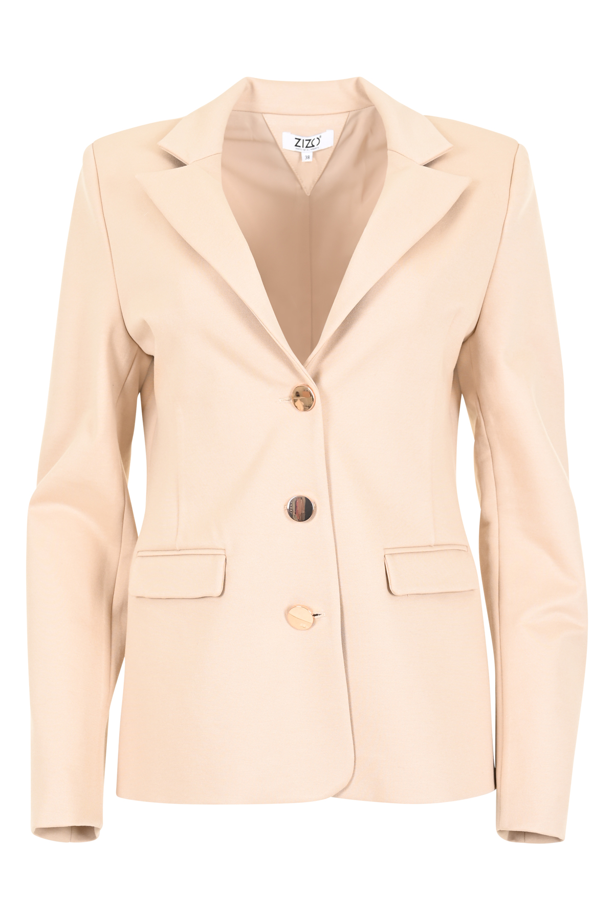 PURE BY ZIZO Dames Blazer Viva Dark Sand 