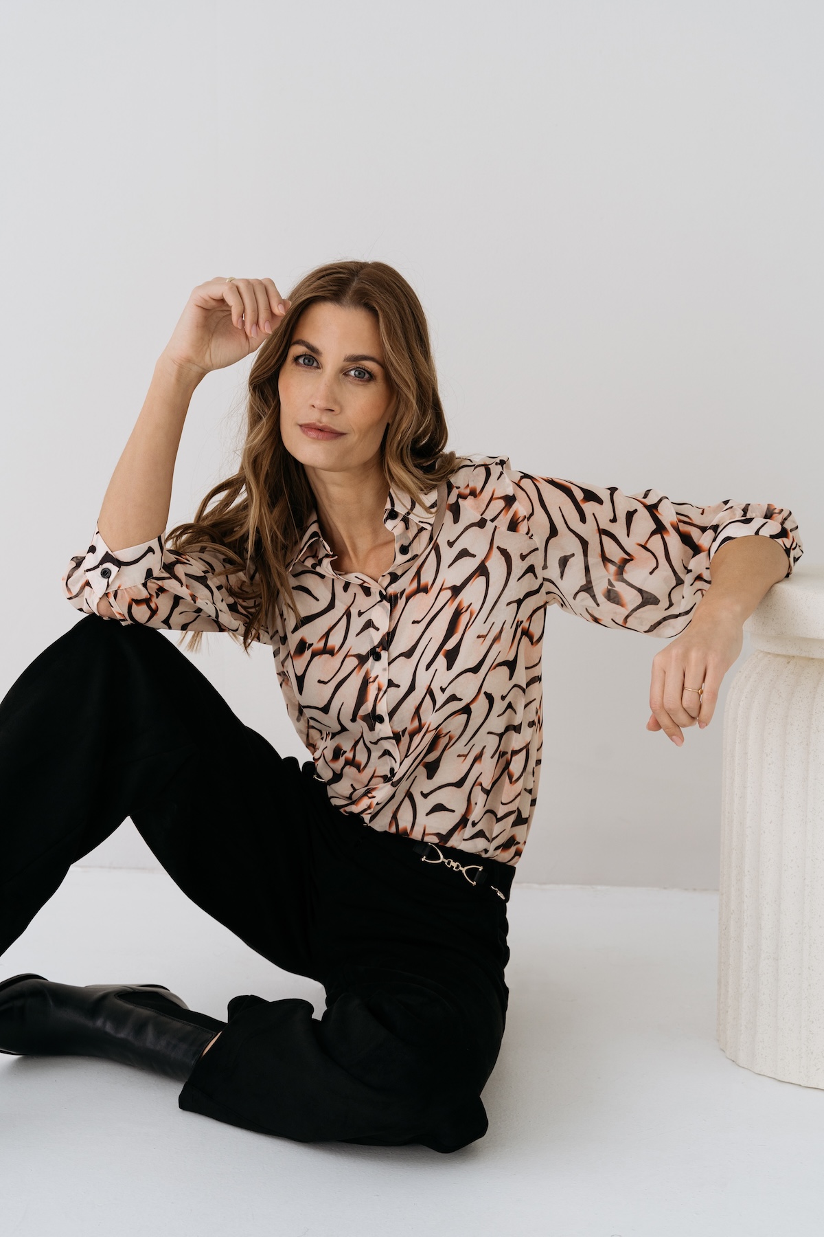 MAICAZZ Dames Blouse Pioli Abstract Colorful