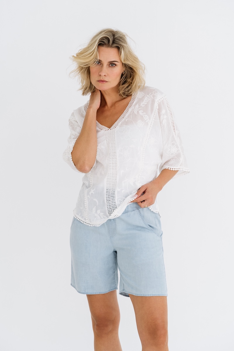 MAICAZZ Dames Top Nida Offwhite 
