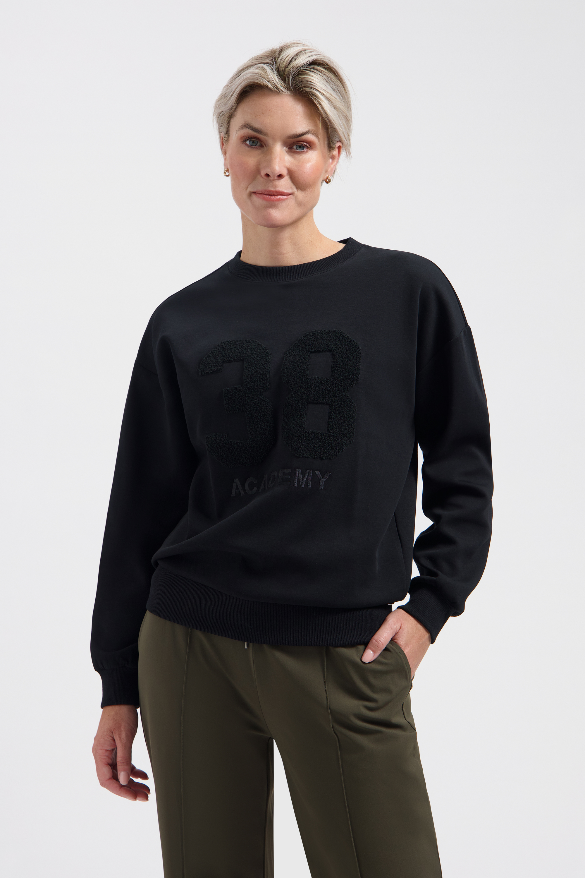 LADY DAY Dames Sweater Academy Zwart 
