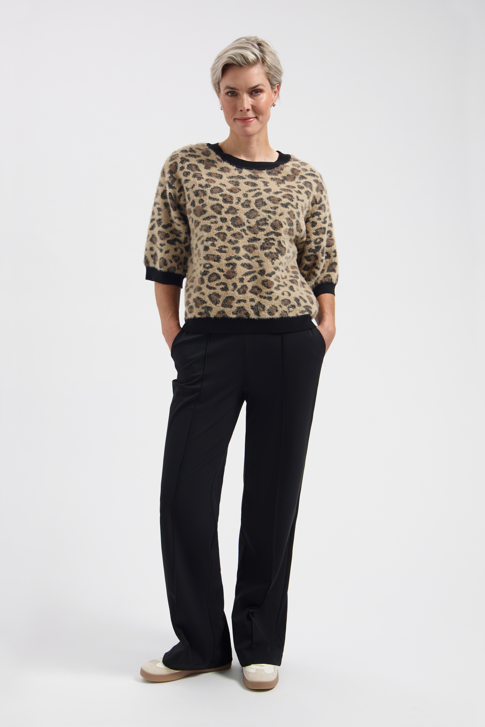 LADY DAY Dames Trui Lucia Luipaard Print Multi Color 