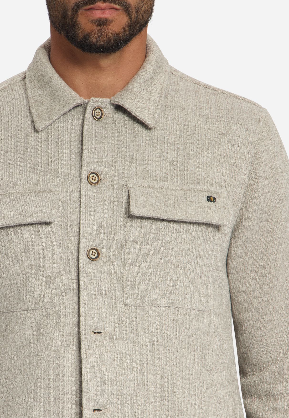 NO EXCESS Heren Overshirt Beige  - Afbeelding 6