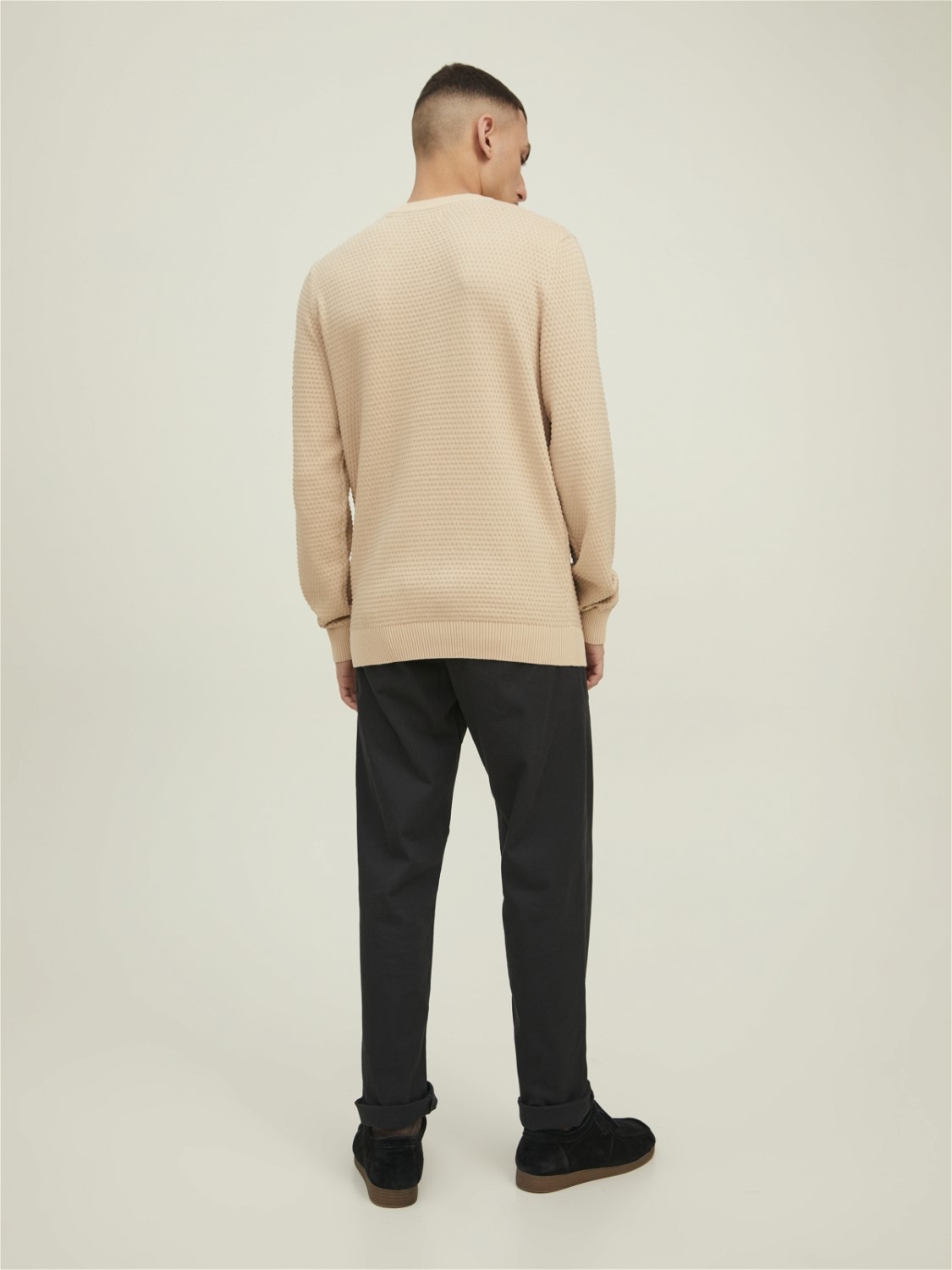 JACK&JONES Gebreide Herentrui Atlas Oatmeal  - Afbeelding 3