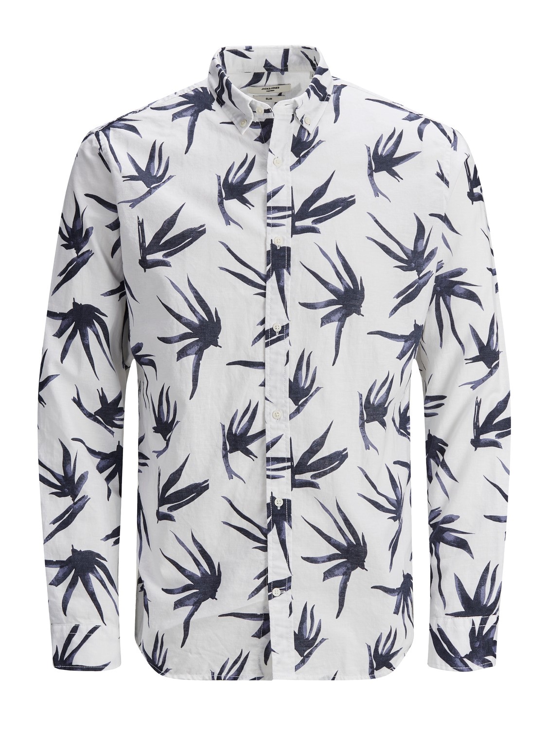 Jack&Jones Overhemd Zomerprint Wit-Donkerblauw 