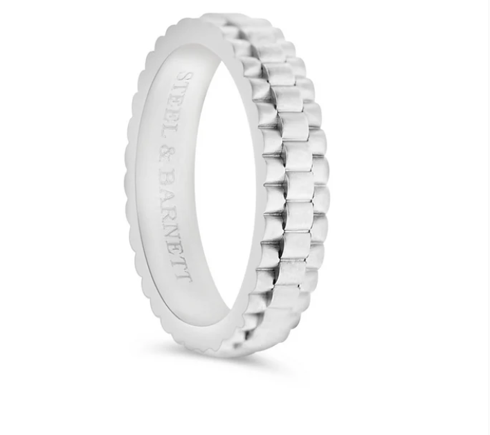 STEEL&BARNETT Herenring Nova Minimal Zilver 