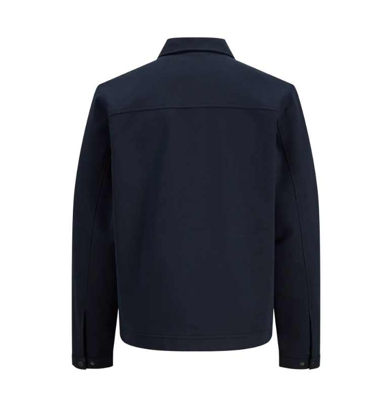 JACK & JONES Heren Overshirt Met Rits Pete Neo Donkerblauw  - Afbeelding 3