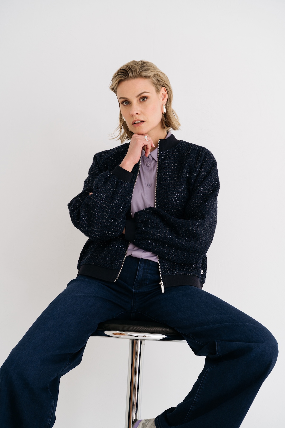 MAICAZZ Dames Blouse Ritah Lila Paars  - Afbeelding 3