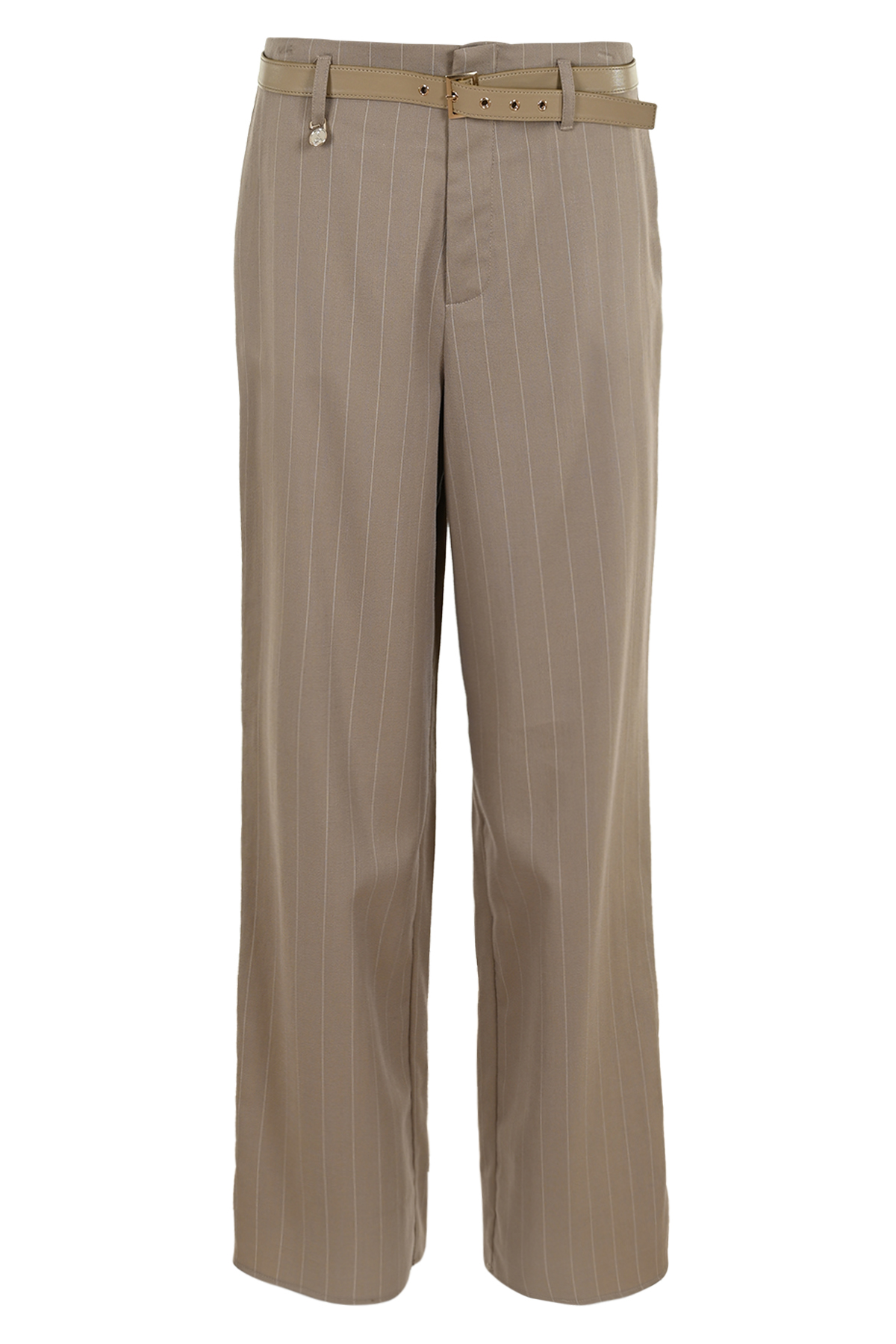 PURE BY ZIZO Dames Broek Preston Pinstripe Dark Sand  - Afbeelding 2