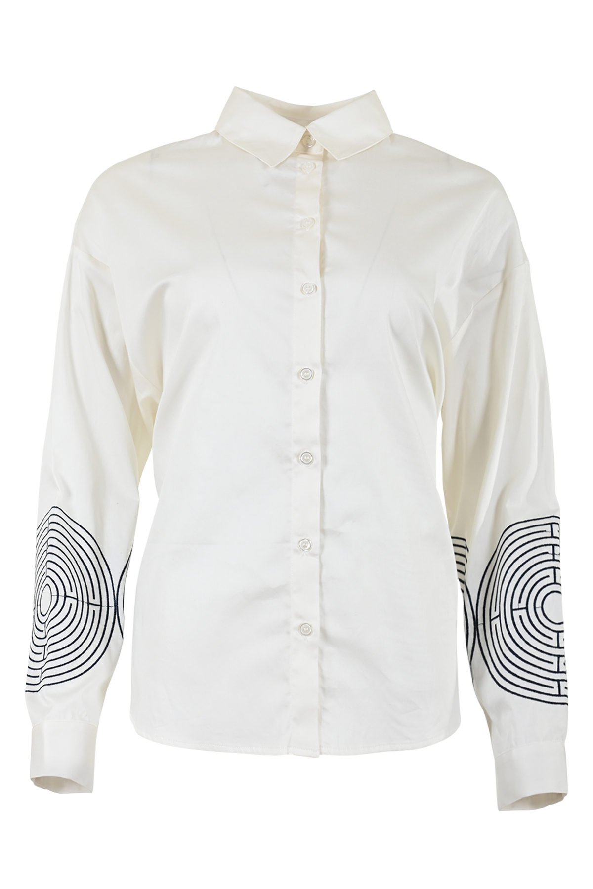MAICAZZ Blouse Minde Offwhite-Navy  - Afbeelding 2