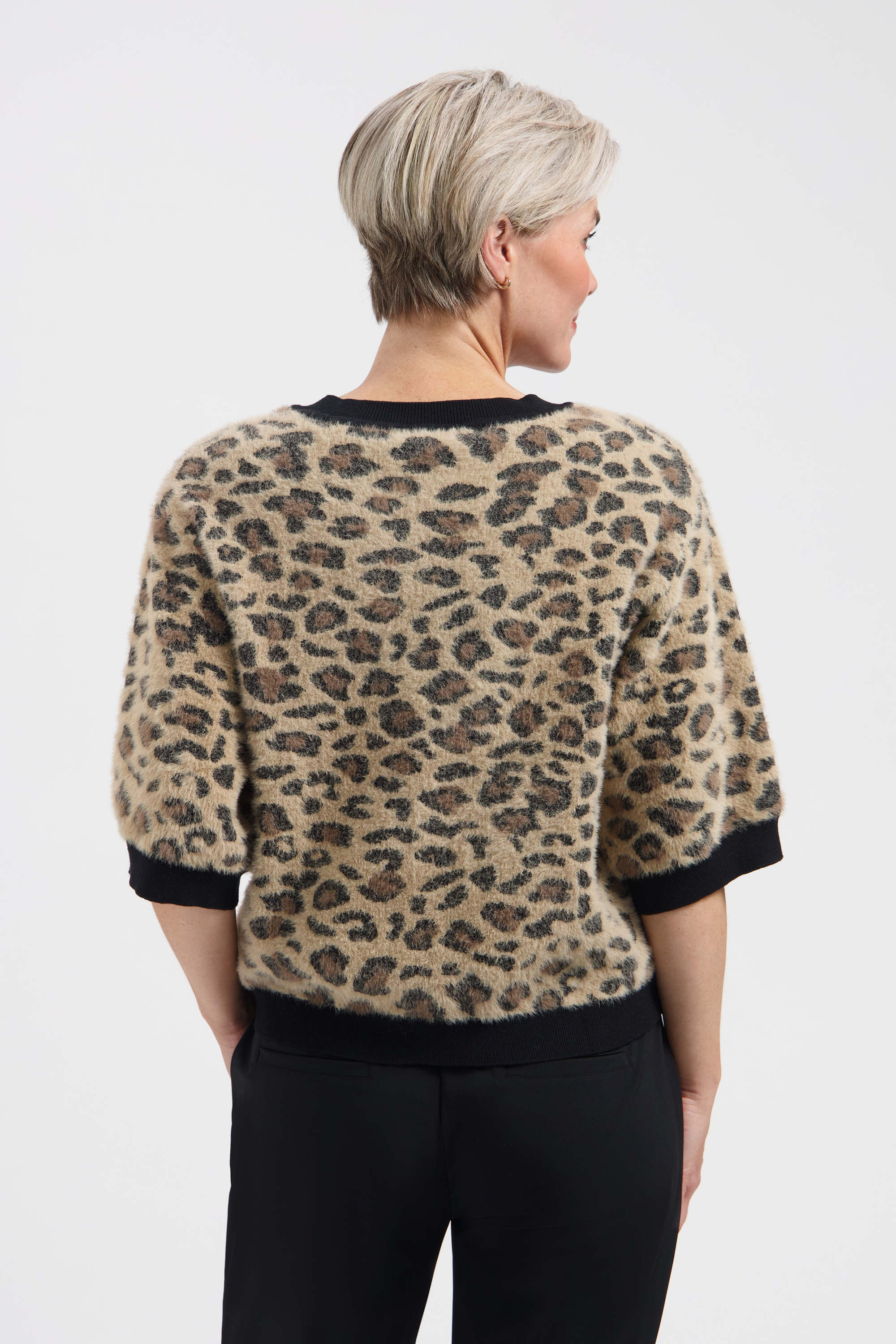 LADY DAY Dames Trui Lucia Luipaard Print Multi Color  - Afbeelding 3