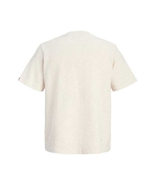 JACK & JONES Heren T-Shirt Daytona Wafelstructuur Wit-Grijs Gemeleerd  - Afbeelding 2