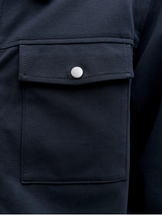 JACK & JONES Heren Overshirt Met Rits Pete Neo Donkerblauw  - Afbeelding 6
