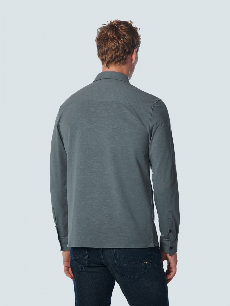 NO EXCESS Heren Overhemd Jersey Tricot Staalgrijs  - Afbeelding 4