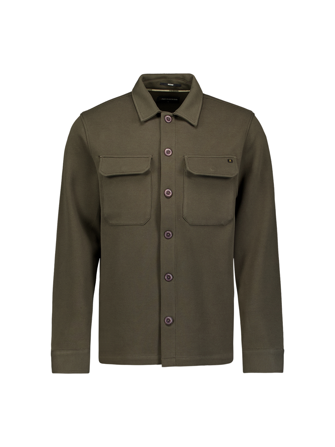 NO EXCESS Heren Overshirt Donker Groen  - Afbeelding 4
