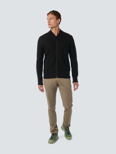 NO EXCESS Heren Bomber Vest Wol Zwart  - Afbeelding 4
