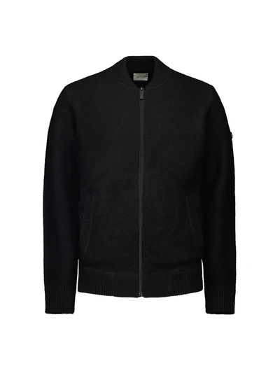 NO EXCESS Heren Bomber Vest Wol Zwart 