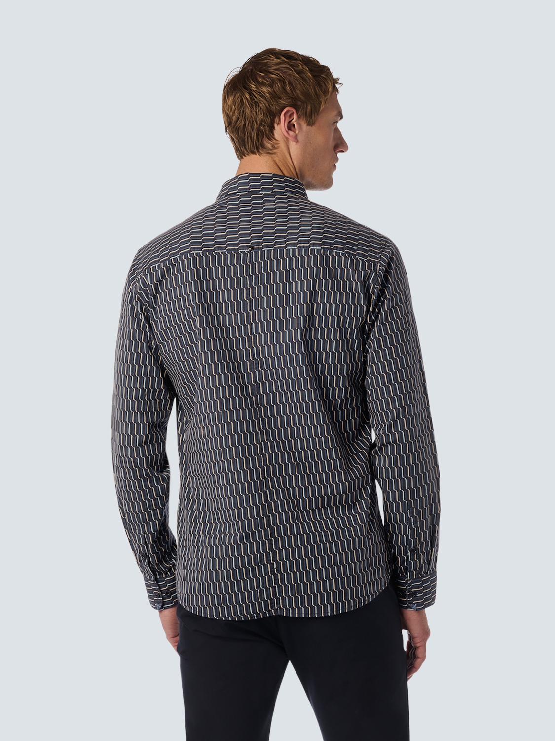 NO EXCESS Overhemd Stretch Allover Printed Black - Afbeelding 4