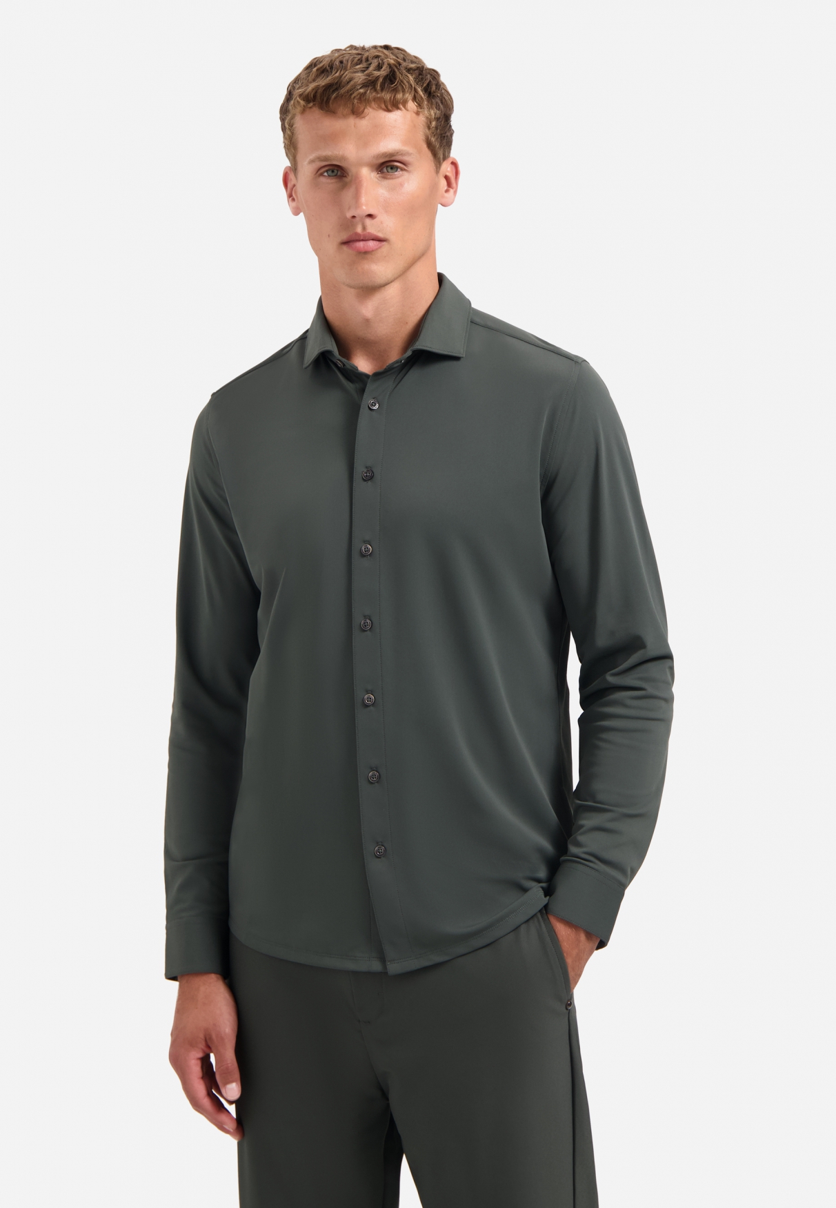 NO EXCESS Heren Travel Overhem Sedoc Donkergrijs 